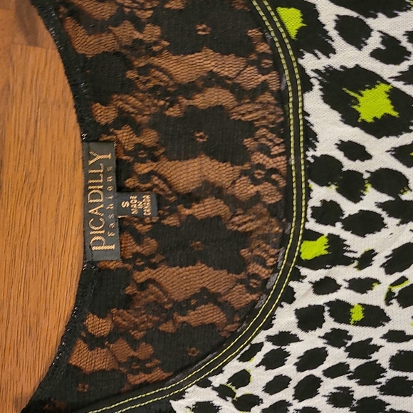 Piccadilly Jacket and matching tank, size  Sm, animal print black, cream green - Picture 11 of 16